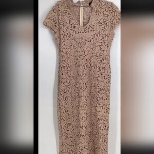 Suzanne Betro Women's Tan Sheath Dress